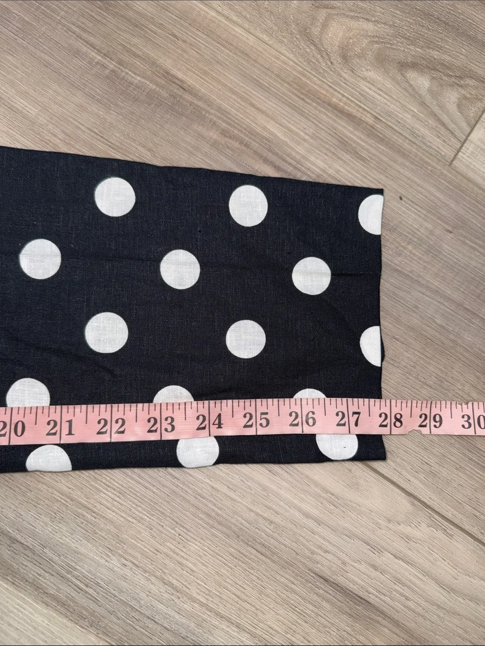 Zara high waisted linen blend polka dot tapered dress pants size medium